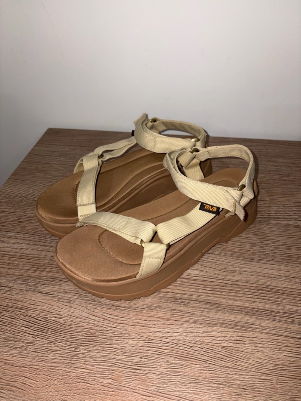 Teva Women’s Beige and Brown Platform Sandals